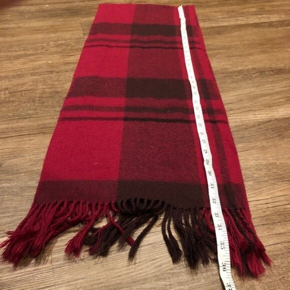 Unbranded Felted Tight Knit Woven Scarf Fringe Berry Burgundy Pink Purple Cozy - Picture 6 of 6